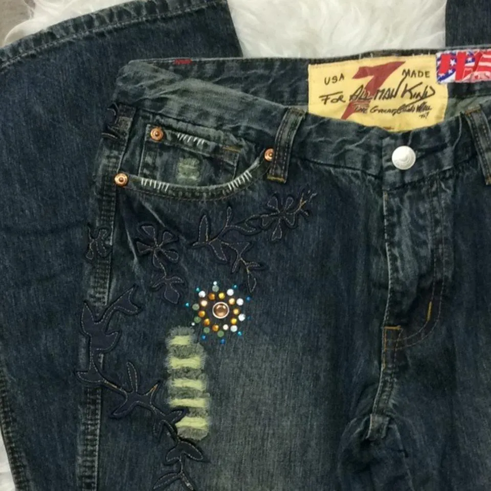7 For All Mankind Women's Blue Jeans