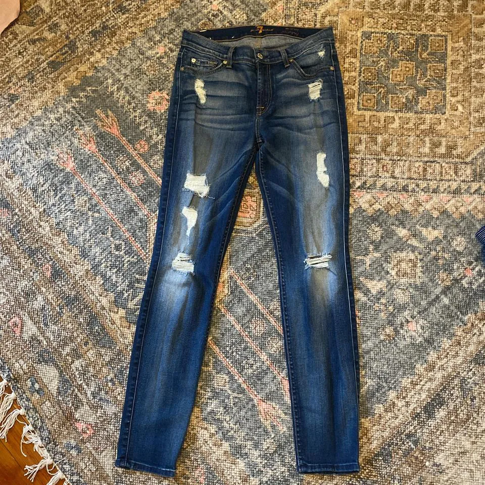 7 For All Mankind Women's Blue Jeans
