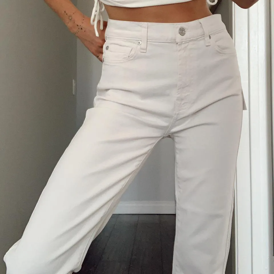 7 For All Mankind Women's White Jeans