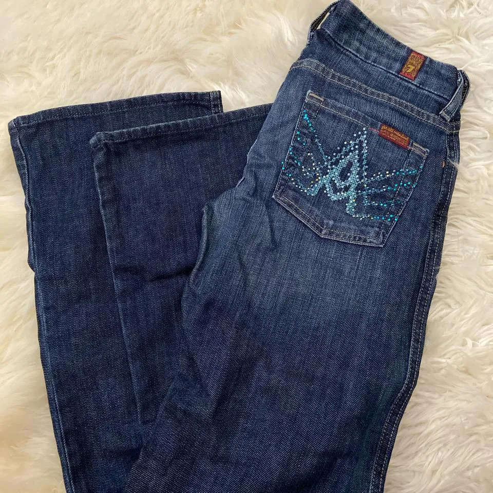 7 For All Mankind Women's Blue Jeans