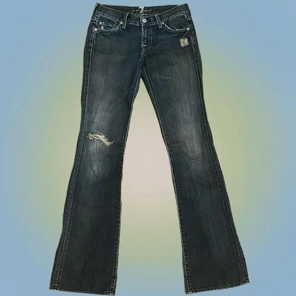 7 For All Mankind Women's Navy Jeans