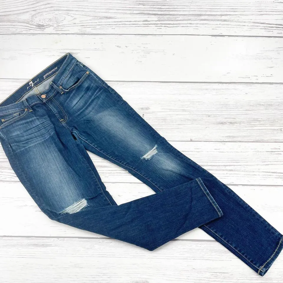 7 For All Mankind Women's Blue Jeans