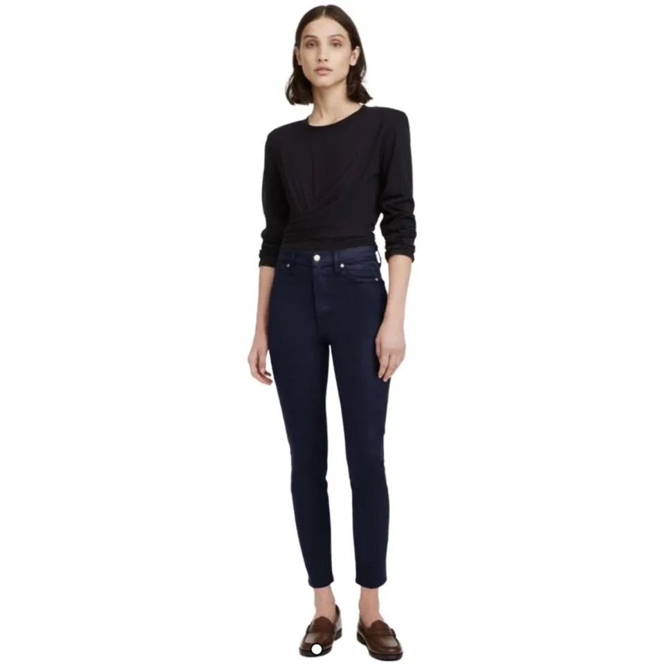 7 For All Mankind Women's Blue and Navy Jeans
