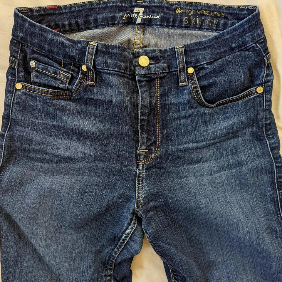 7 For All Mankind Women's Navy Jeans