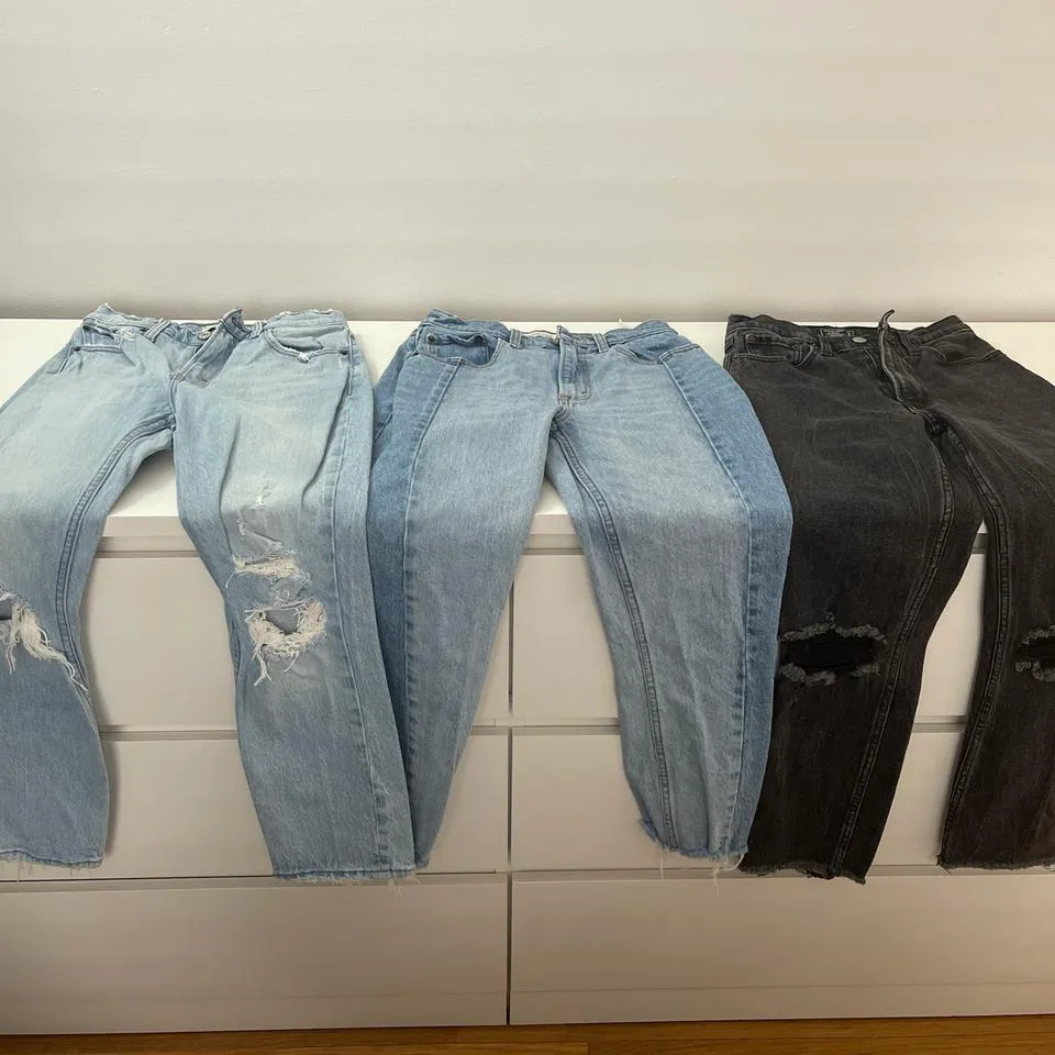 Abercrombie & Fitch Women's Black and Blue Jeans