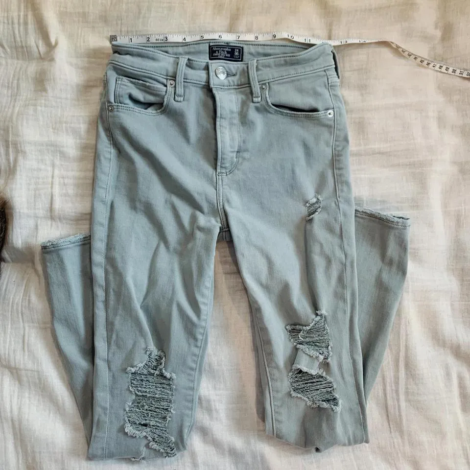 Abercrombie & Fitch Women's Green Jeans