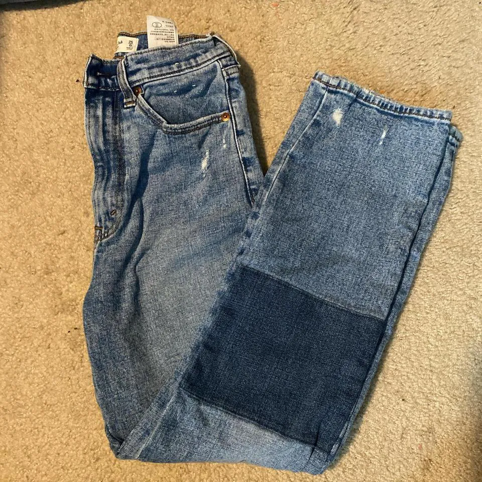 Abercrombie & Fitch Women's Blue and Navy Jeans