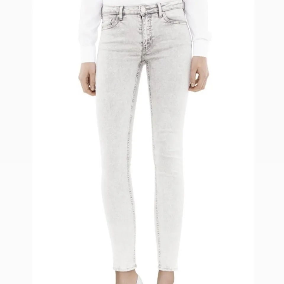 Acne Studios Women's Grey and White Jeans