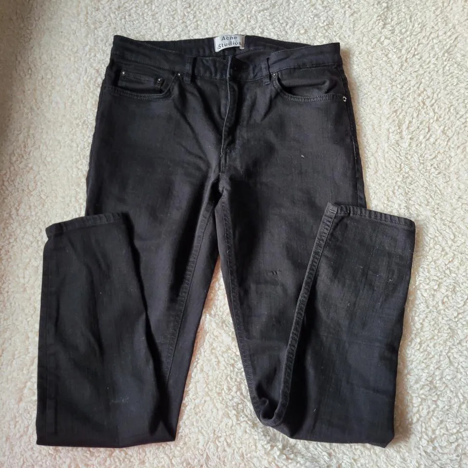 Acne Studios Women's Black and Grey Jeans