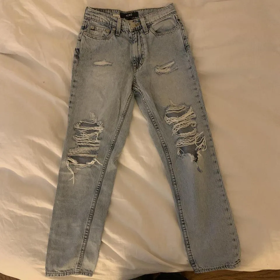 Aeropostale Women's Blue and Navy Jeans