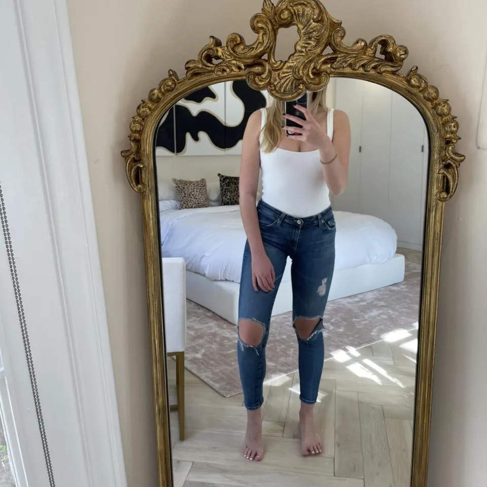AG Jeans Women's Blue and Navy Jeans
