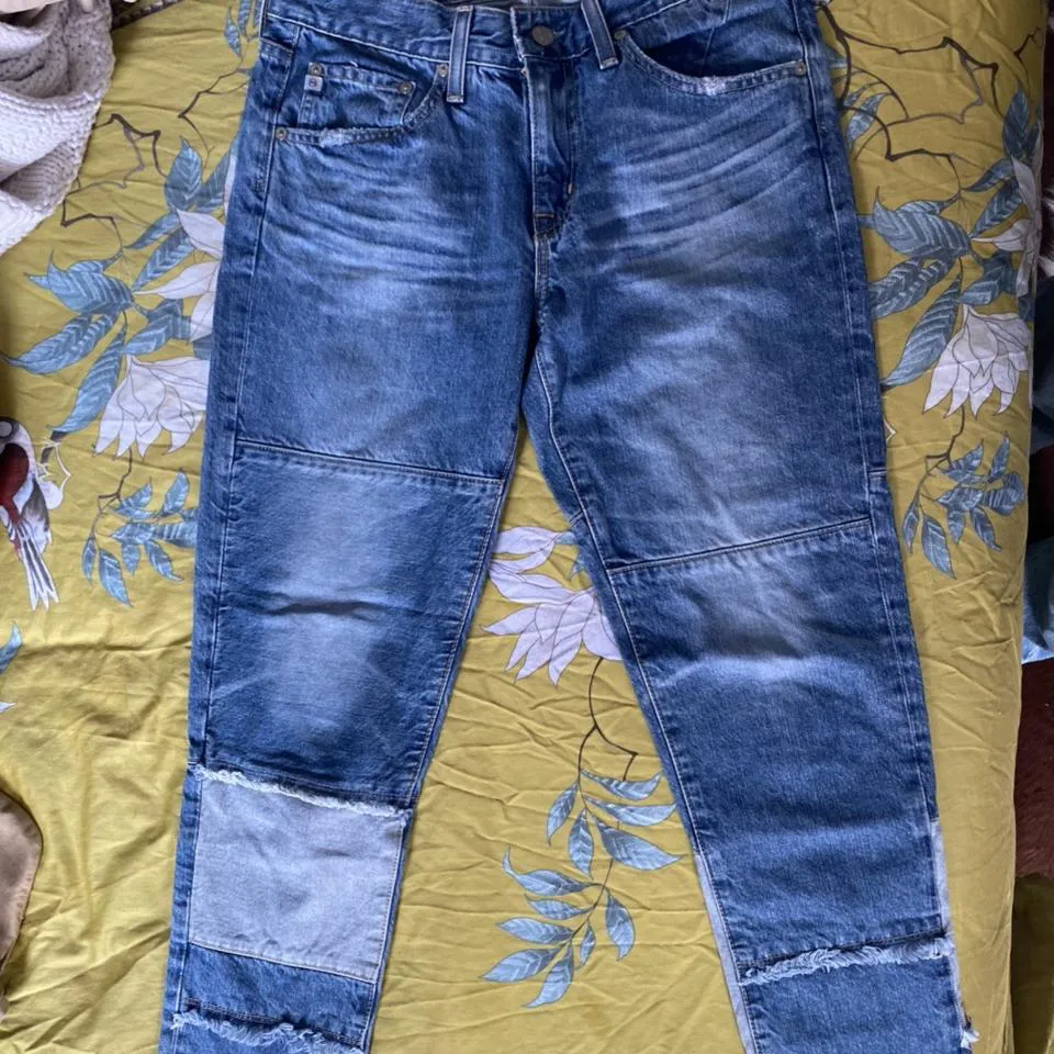 AG Jeans Women's Blue and Navy Jeans