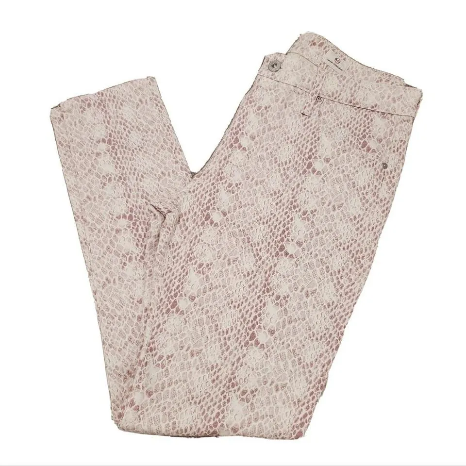 AG Jeans Women's Cream and Pink Jeans