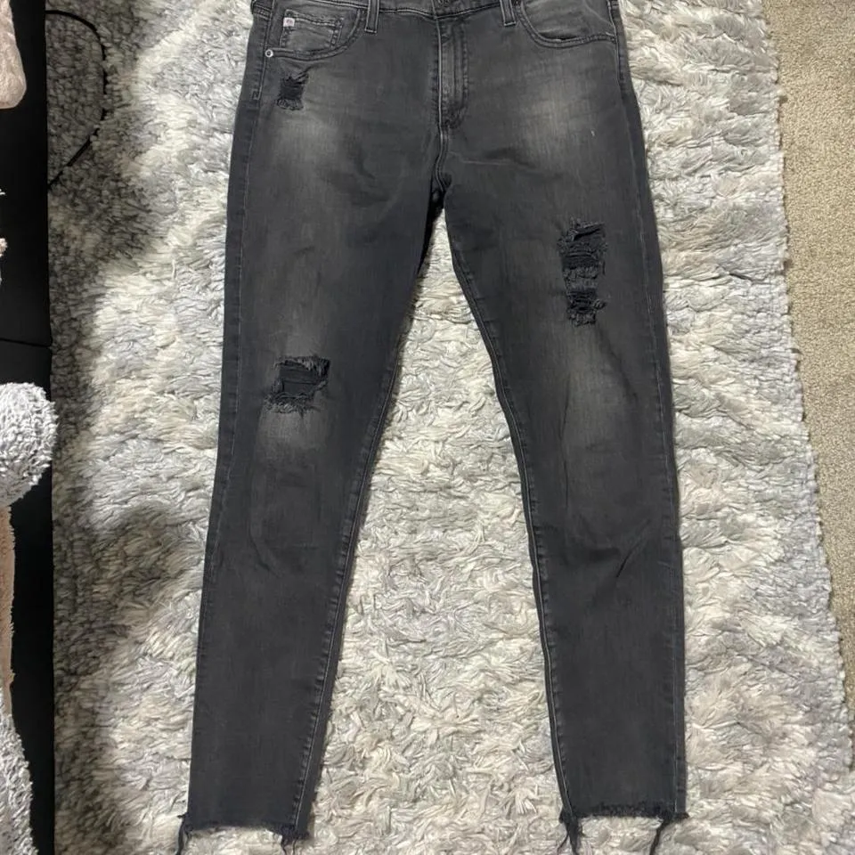 AG Jeans Women's Black and Grey Jeans