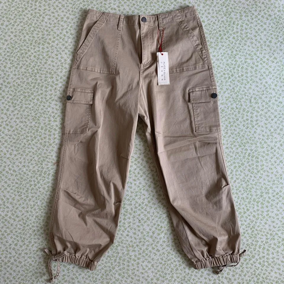 alice + olivia Women's Tan and Brown Jeans