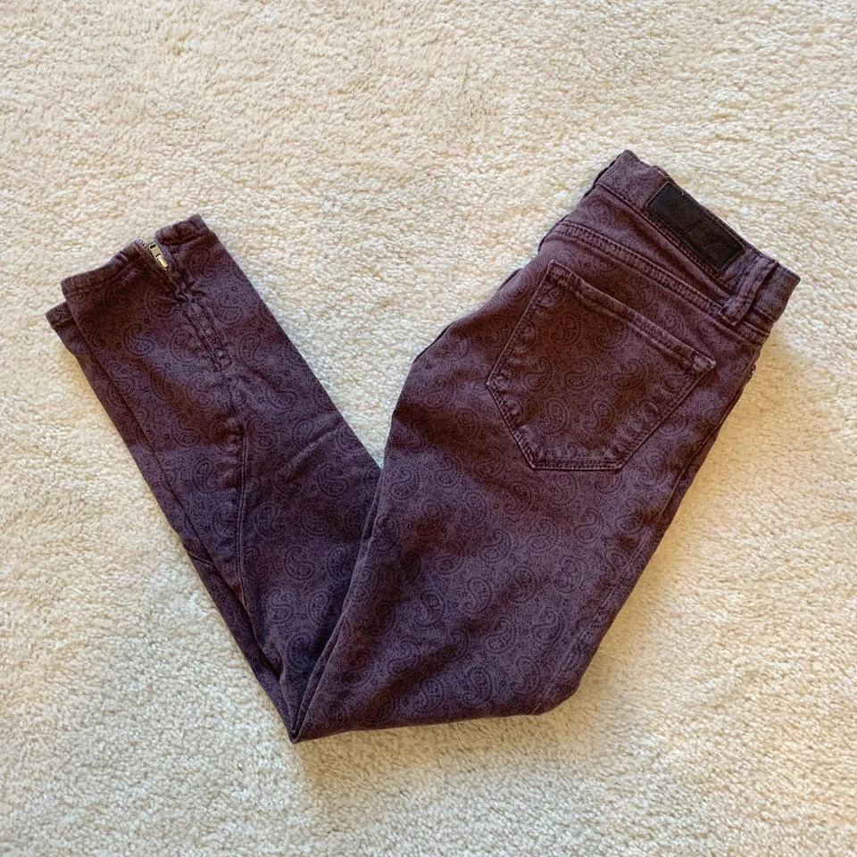 AllSaints Women's Burgundy Jeans