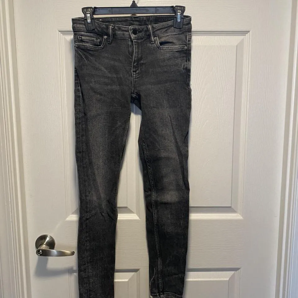 AllSaints Women's Grey and Black Jeans