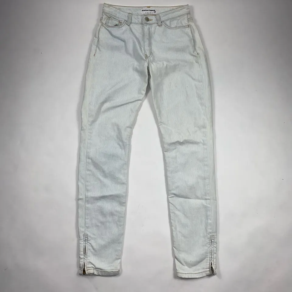 American Apparel Women's Blue and White Jeans