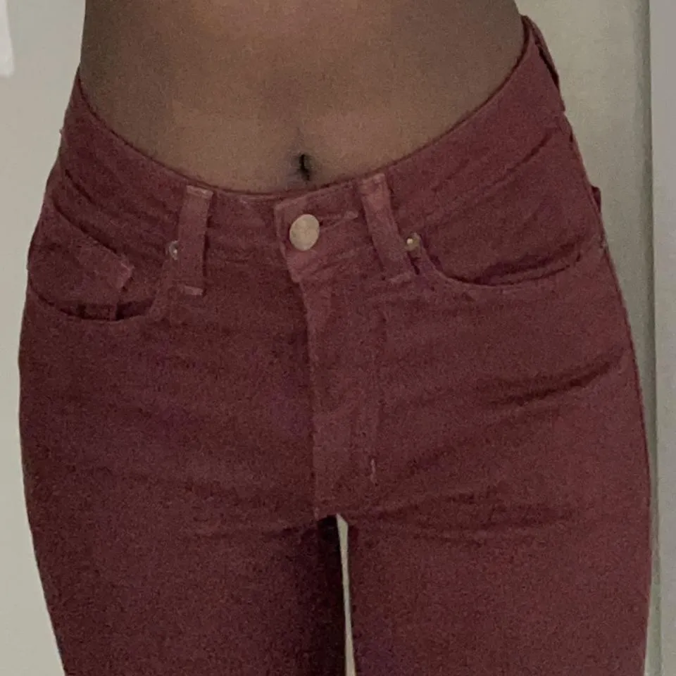 American Apparel Women's Burgundy and Brown Jeans
