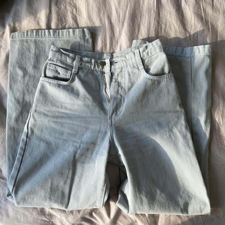 American Apparel Women's Grey and Green Jeans