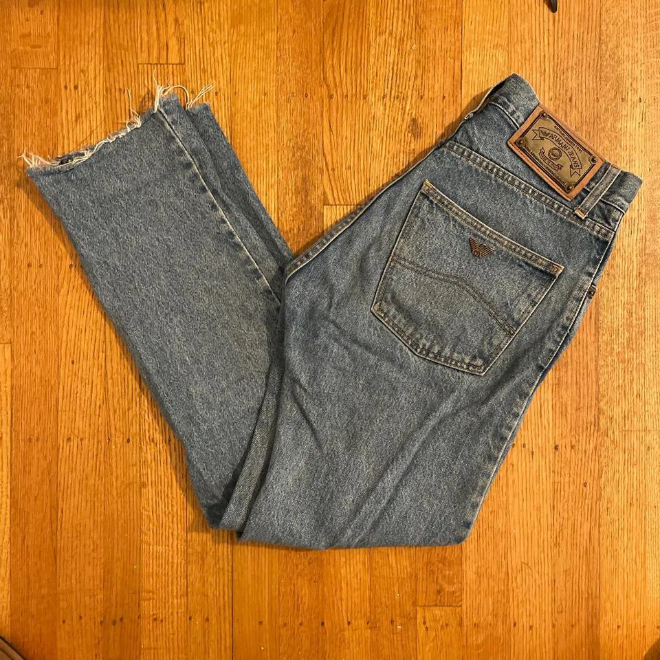 Armani Women's Blue and Navy Jeans