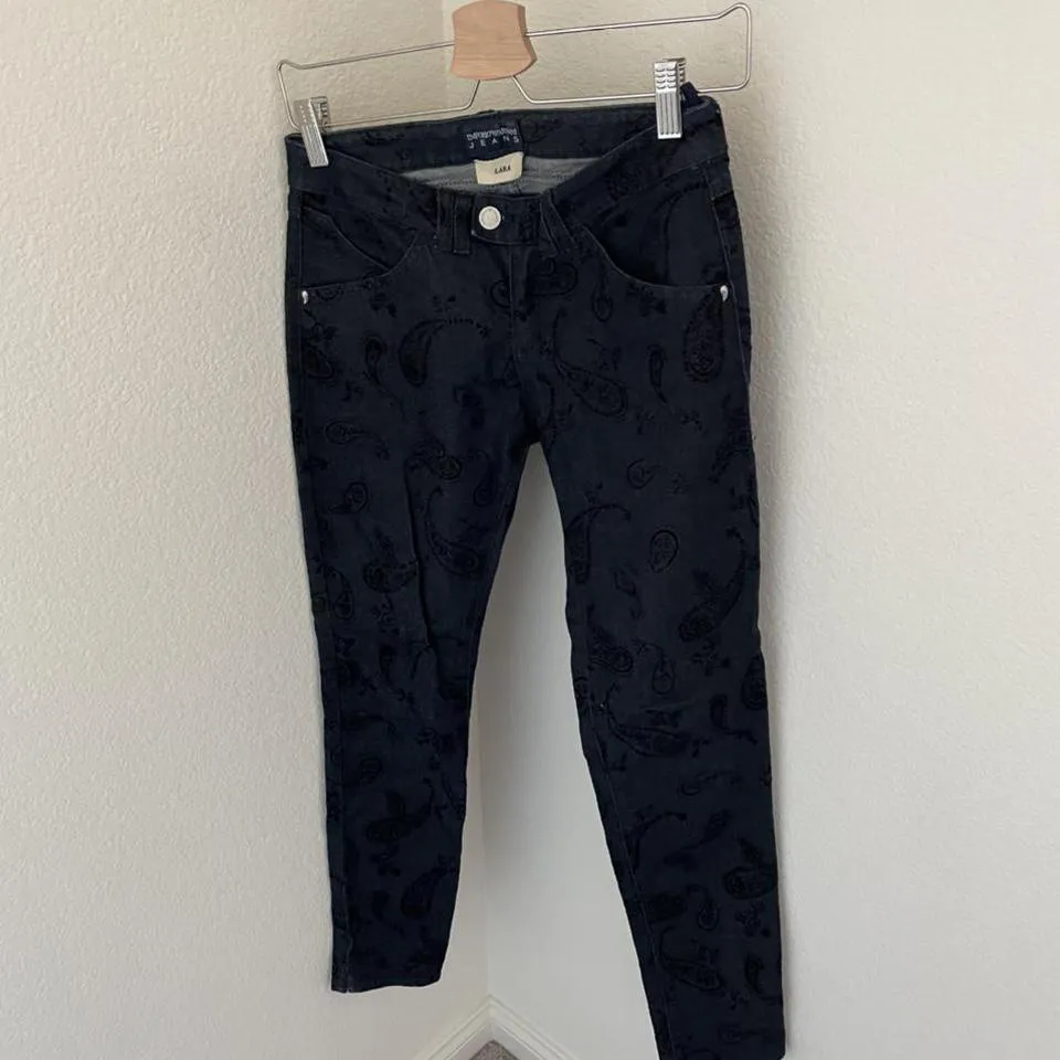 Armani Women's Black and Navy Jeans