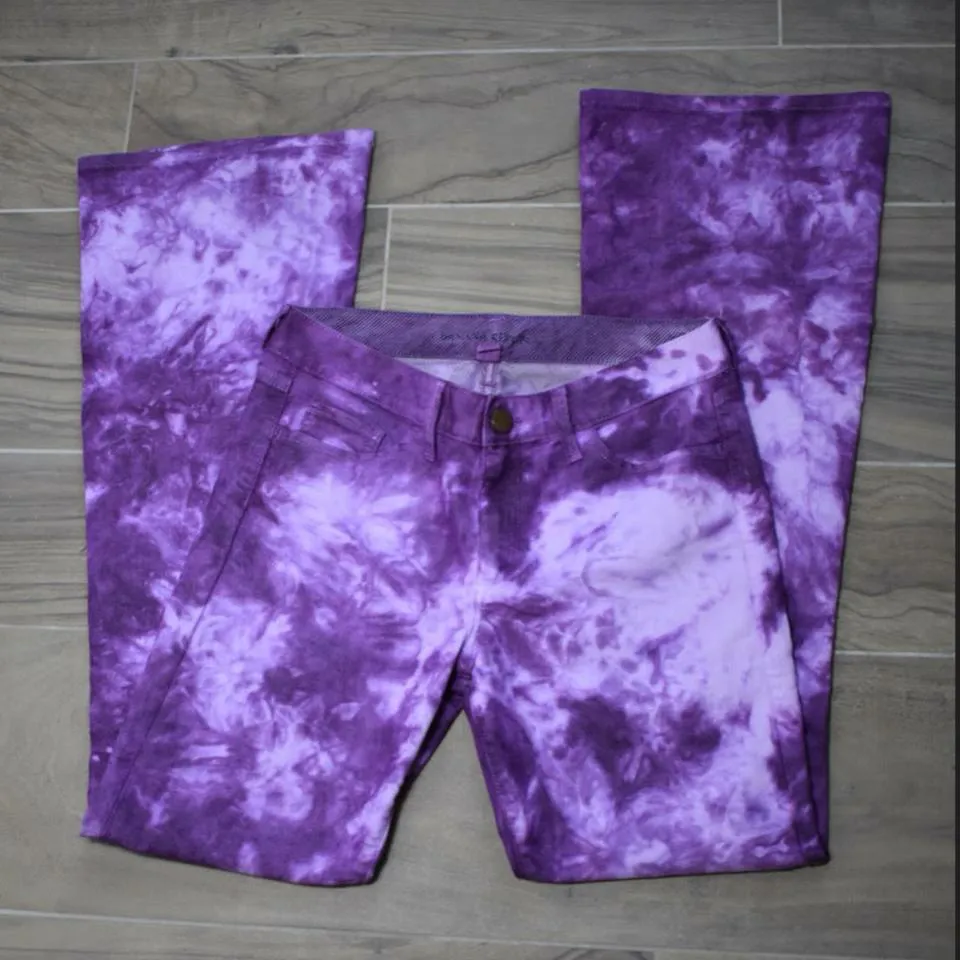 Banana Republic Women's Purple and White Jeans