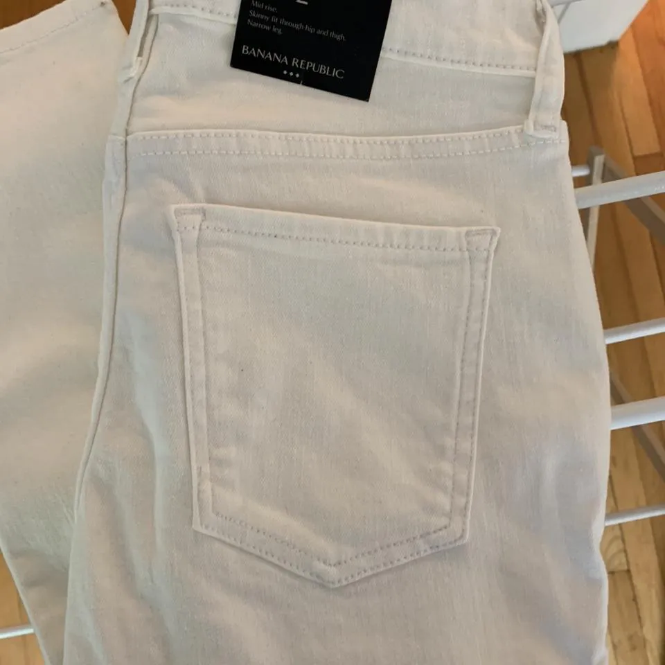 Banana Republic Women's White Jeans