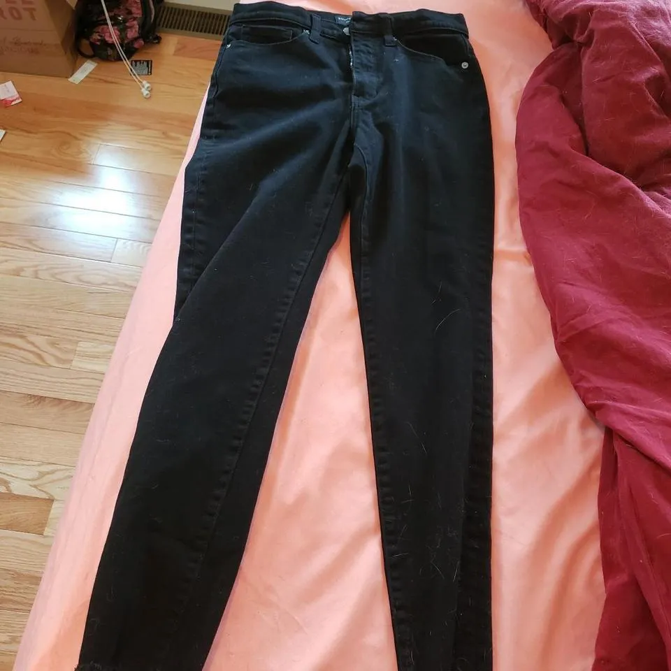 Banana Republic Women's Black and Silver Jeans
