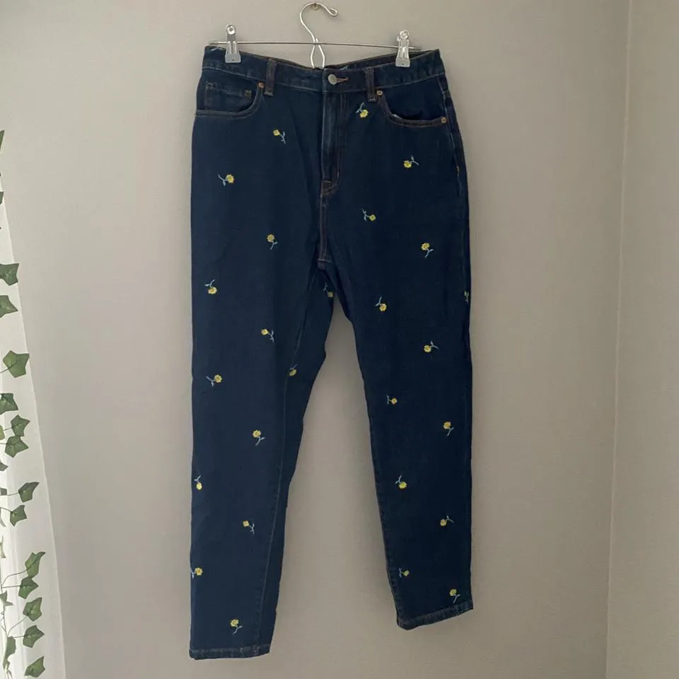 BDG Women's Yellow and Blue Jeans