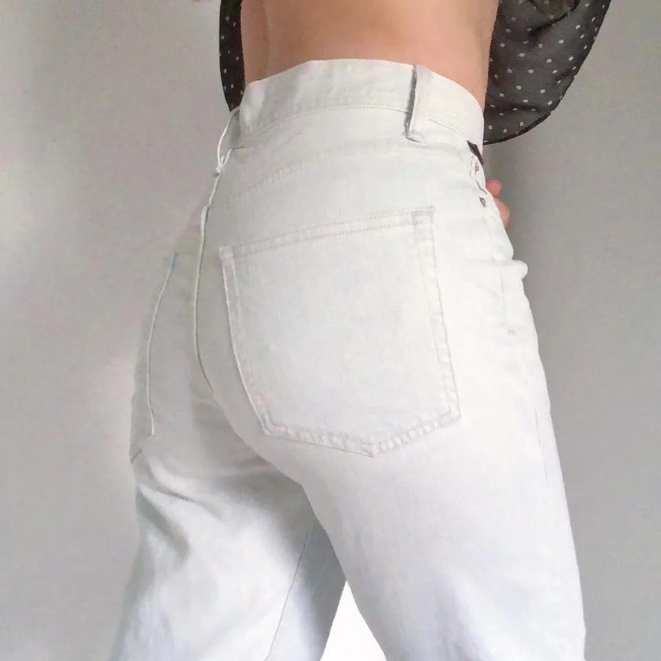 BDG Women's White and Blue Jeans