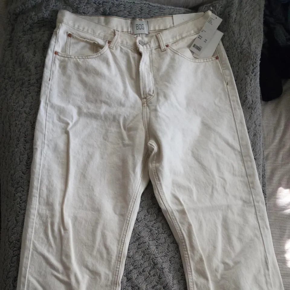 BDG Women's Cream and White Jeans
