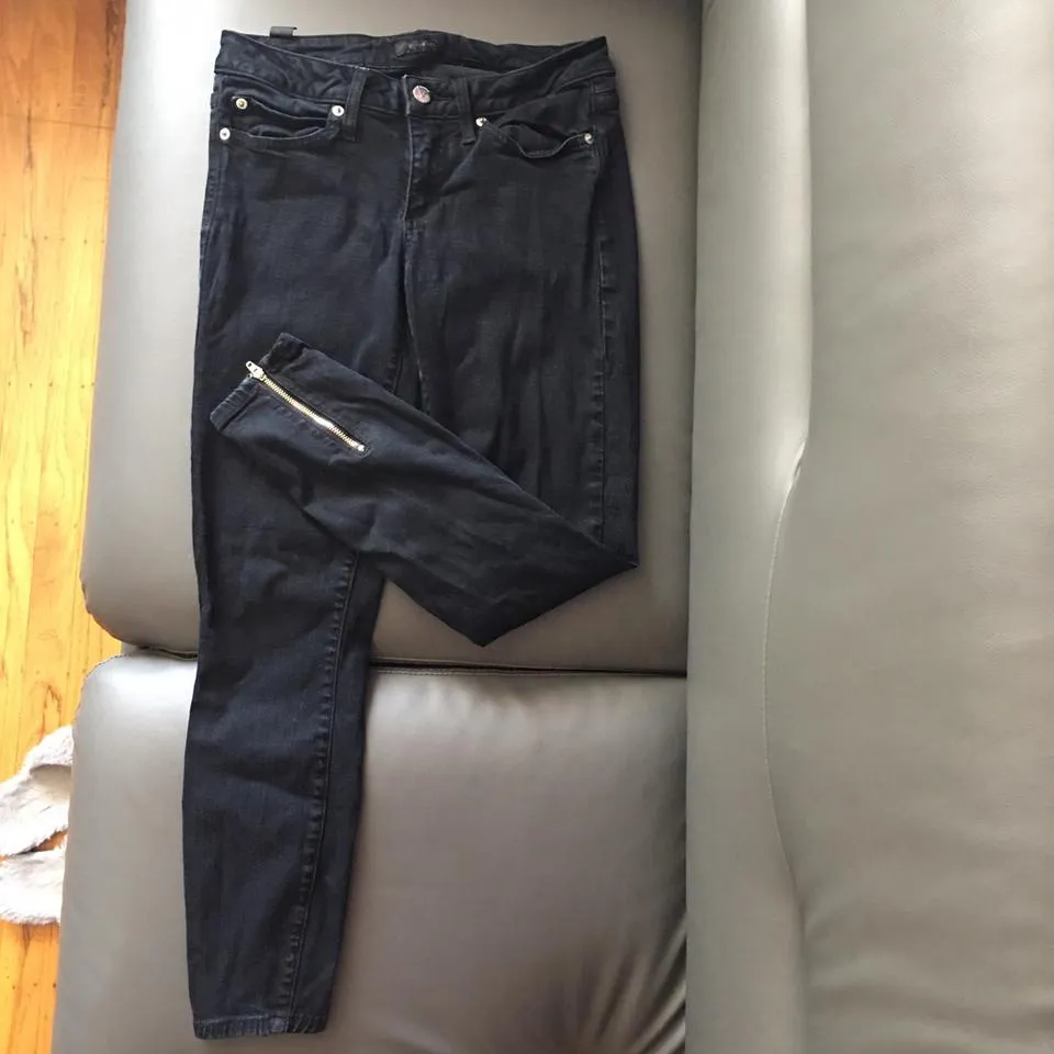 Bebe Women's Black and Silver Jeans