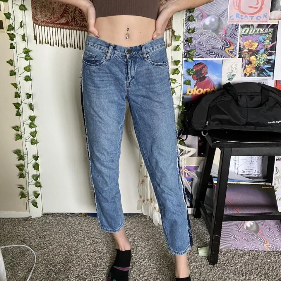 Blank NYC Women's Blue and Navy Jeans