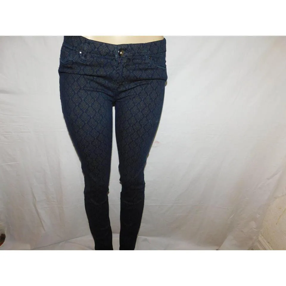 Blank NYC Women's Blue and Gold Jeans