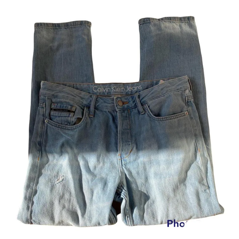 Calvin Klein Women's Blue and White Jeans