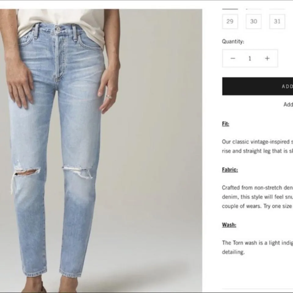 Citizens of Humanity Women's Blue Jeans