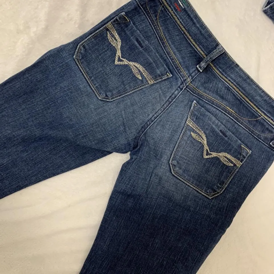 Diesel Women's White and Blue Jeans