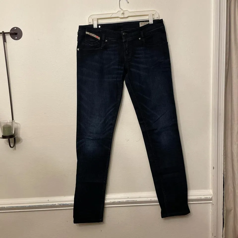 Diesel Women's Blue and Navy Jeans