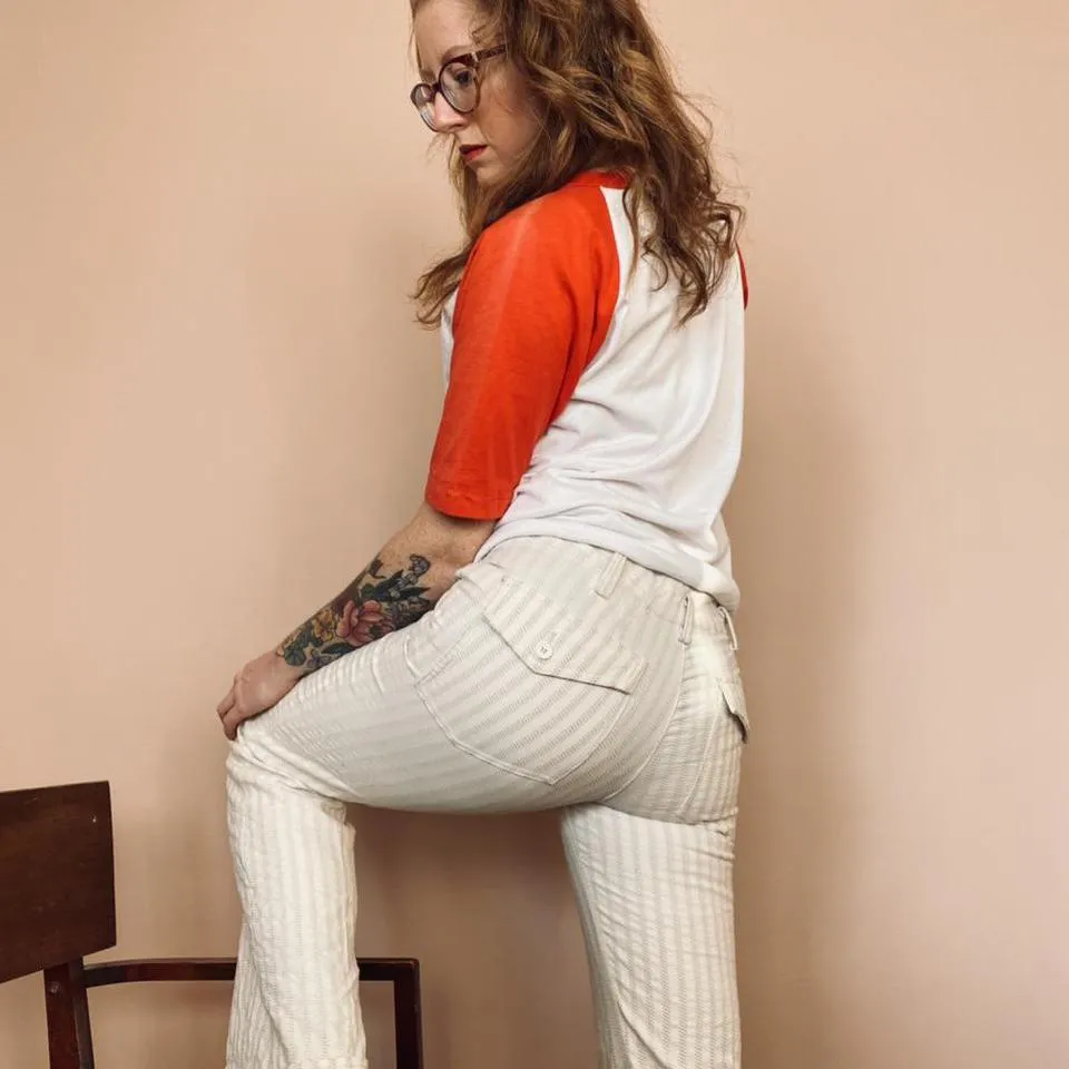 Diesel Women's Cream and White Jeans