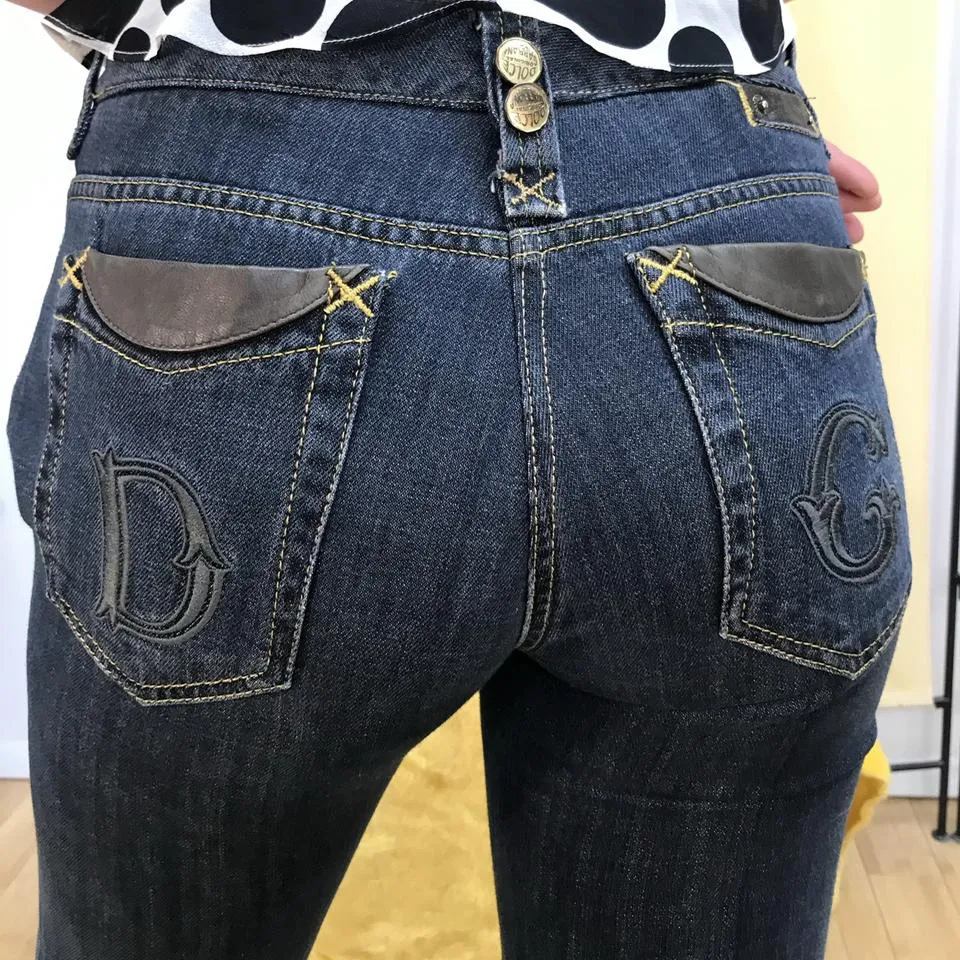 Dolce & Gabbana Women's Brown and Navy Jeans