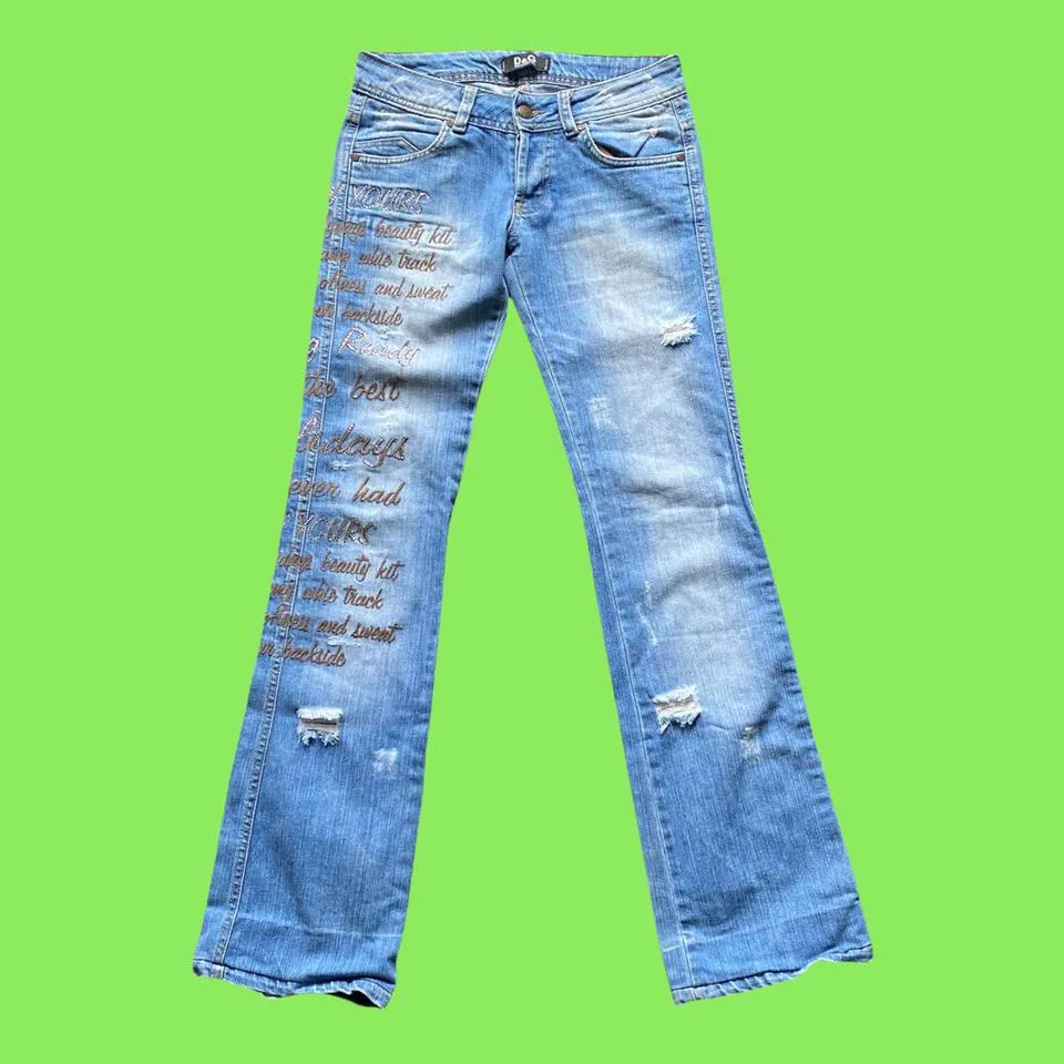 Dolce & Gabbana Women's Blue and Brown Jeans