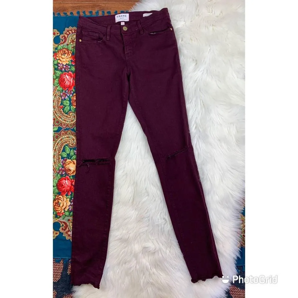 Frame Women's Burgundy Jeans