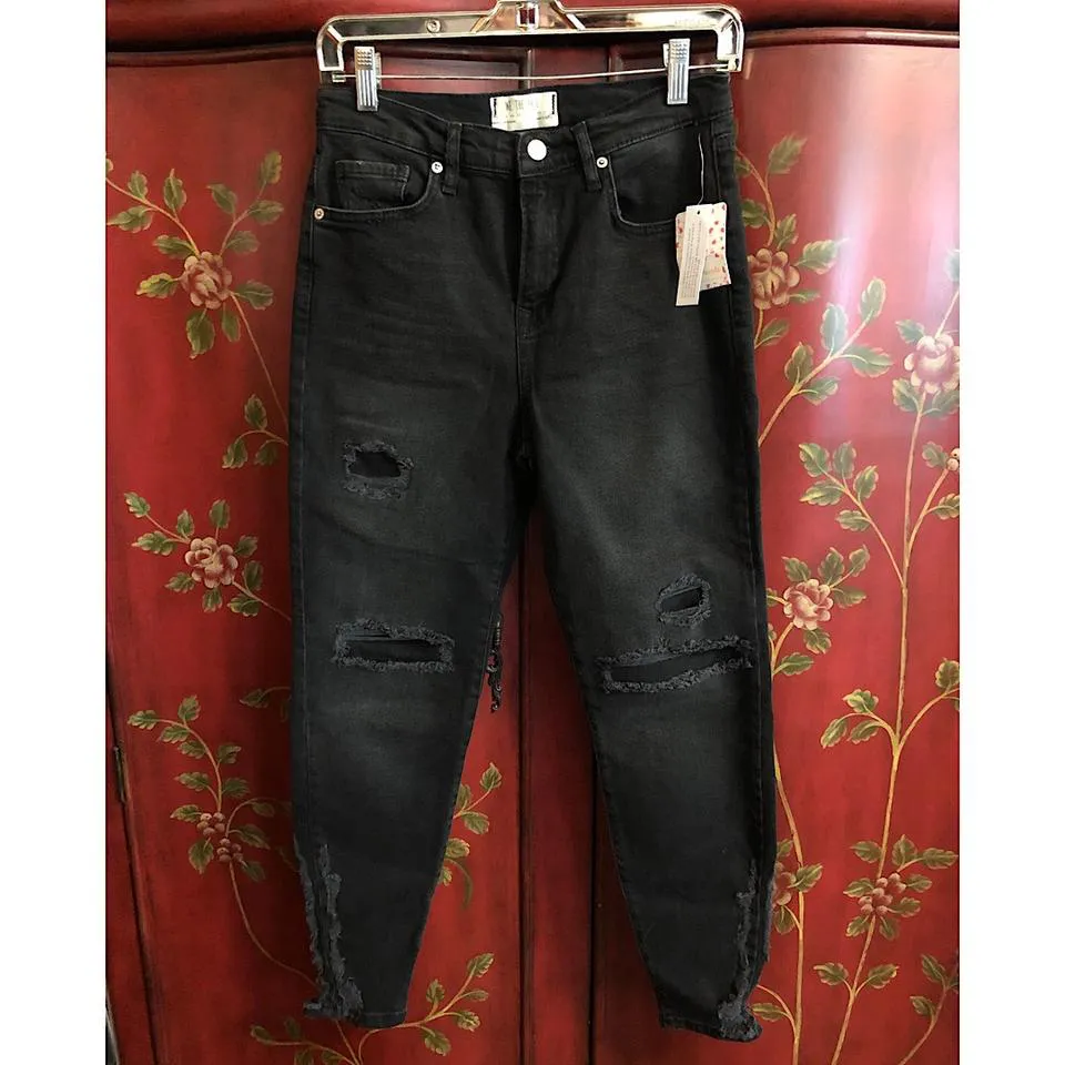 Free People Women's Black Jeans