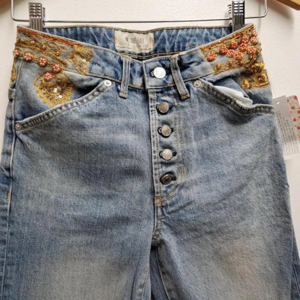 Free People Women's Blue Jeans