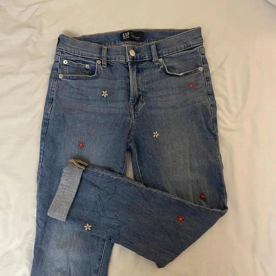 Gap Women's Blue and Pink Jeans