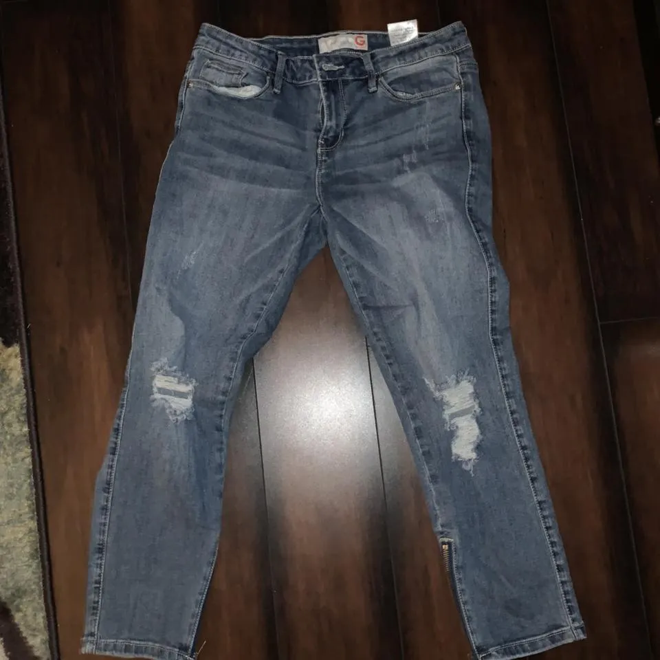 Guess Women's Blue and White Jeans