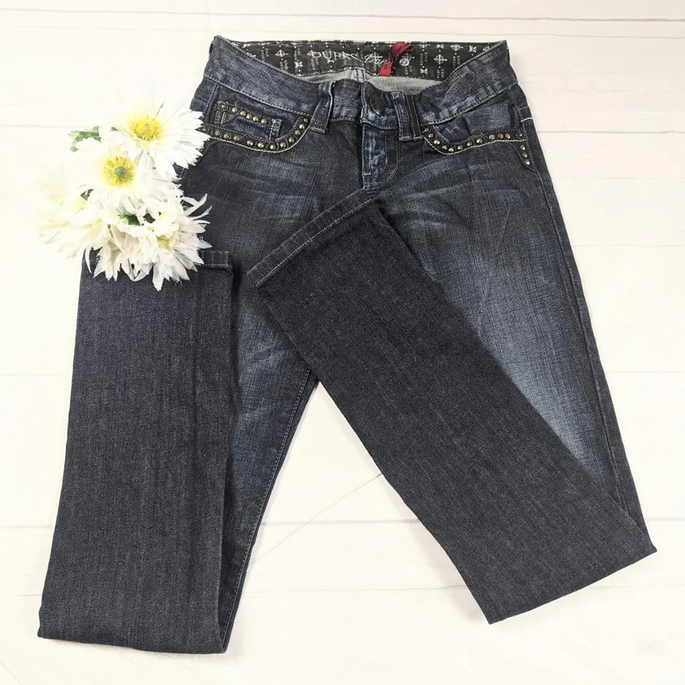 Guess Women's Blue and Black Jeans