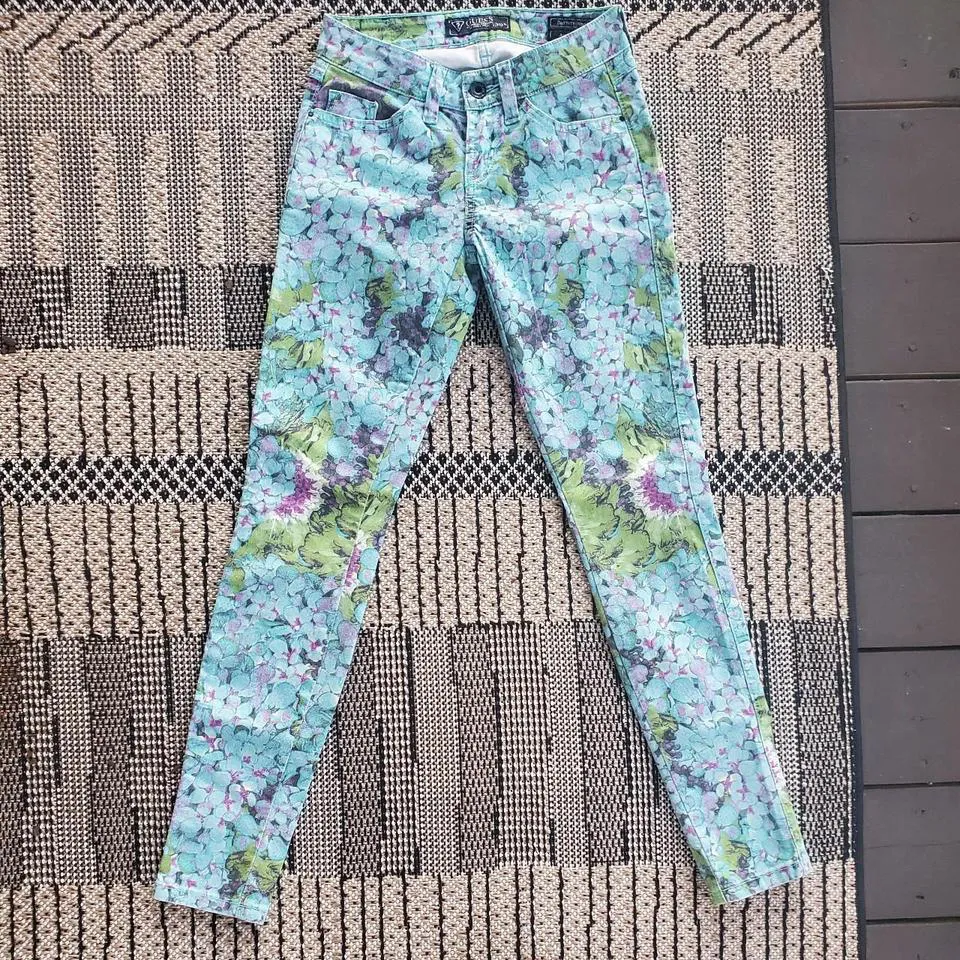 Guess Women's Green and Blue Jeans