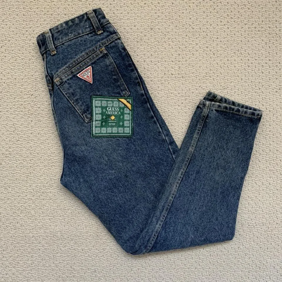 Guess Women's Navy and Red Jeans